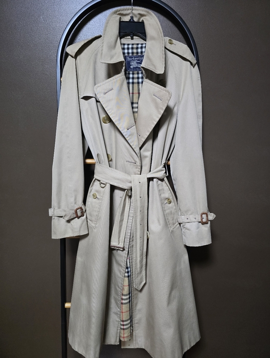 Burberry Jackets & Blazers - Vintage Burberry Beige Double-Breasted Trench Coat with Check Lining